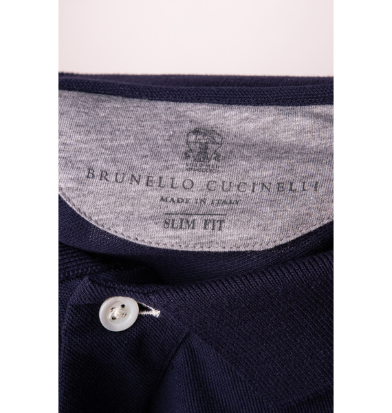 Поло • Brunello Cucinelli • Темно-синий