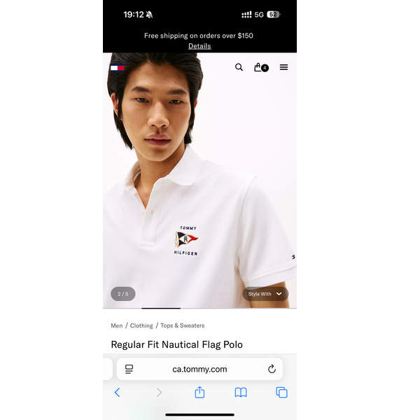 Поло • Tommy Hilfiger • Белый