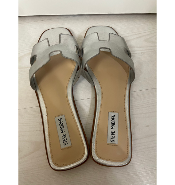 Шлепанцы • Steve Madden • Серебряный