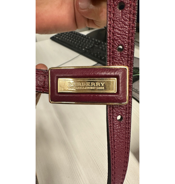 Ремень • Burberry • Бордовый