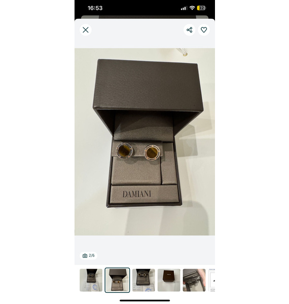 Запонки • Damiani • Коричневый