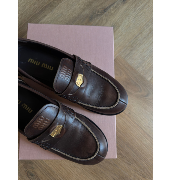 Лоферы • Miu Miu • Коричневый