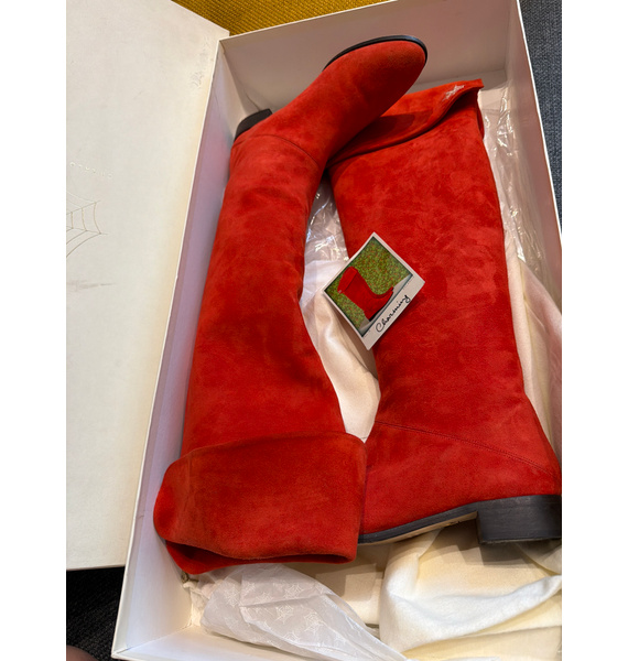 Ботфорты • Charlotte Olympia • Красный