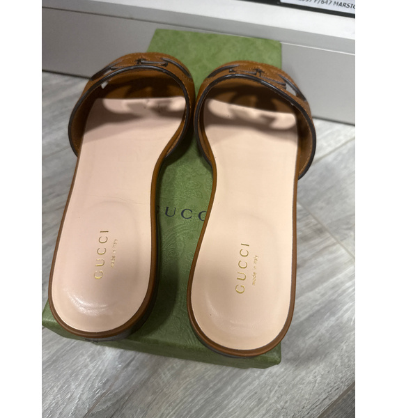 Шлепанцы • Gucci • Коричневый