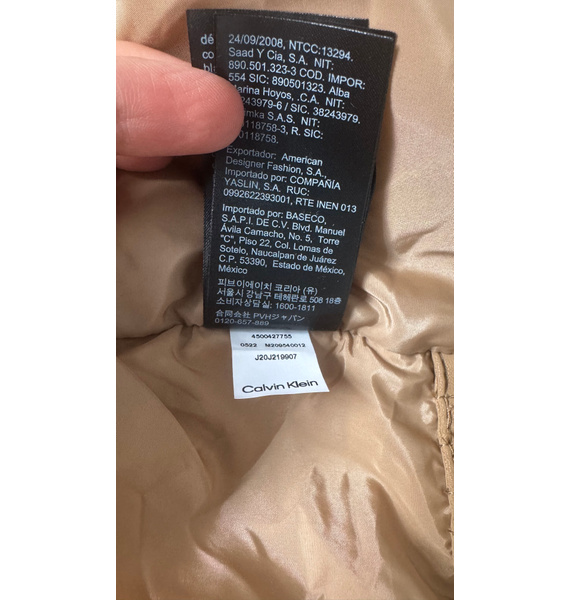 Куртка • Calvin Klein Jeans • Бежевый