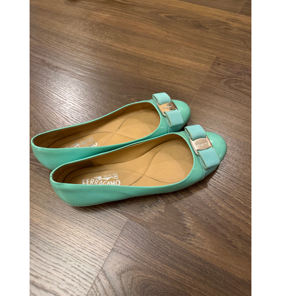Балетки • Salvatore Ferragamo • Бирюзовый