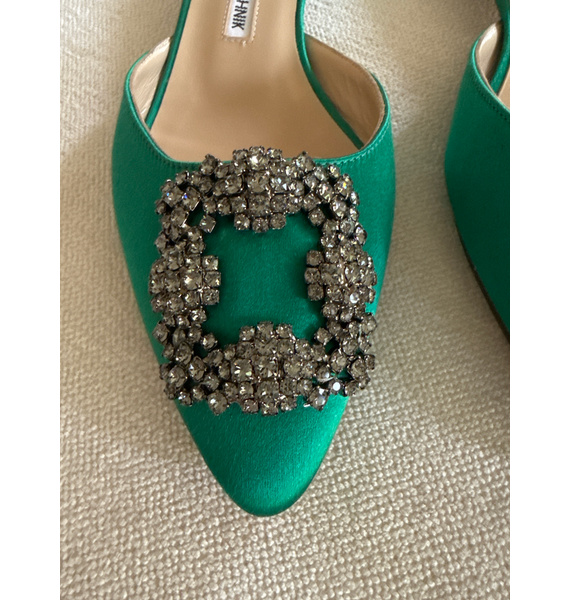 Мюли • Manolo Blahnik • Зеленый