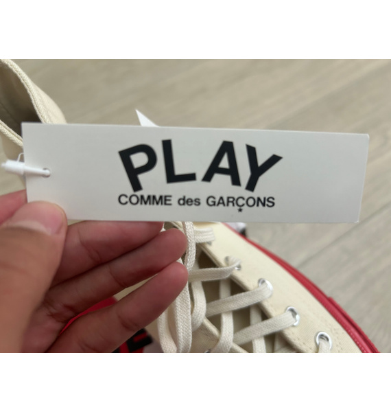 Кроссовки • Comme Des Garçons Play x Converse • Бежевый