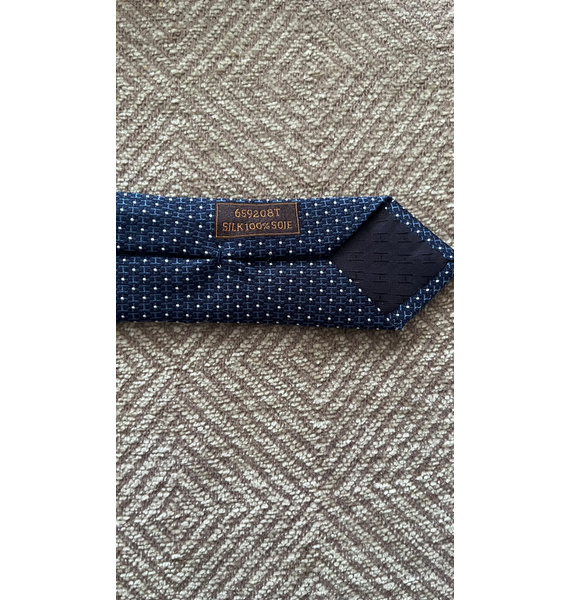 Галстук • Hermès • Темно-синий