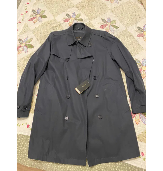 Тренч • Massimo Dutti • Синий