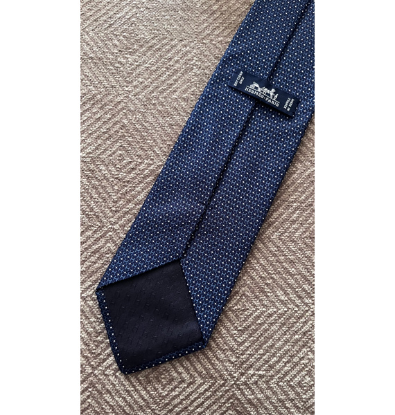 Галстук • Hermès • Темно-синий