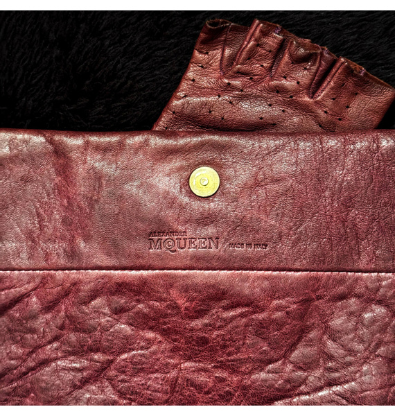 Клатч • Alexander McQueen • Бордовый