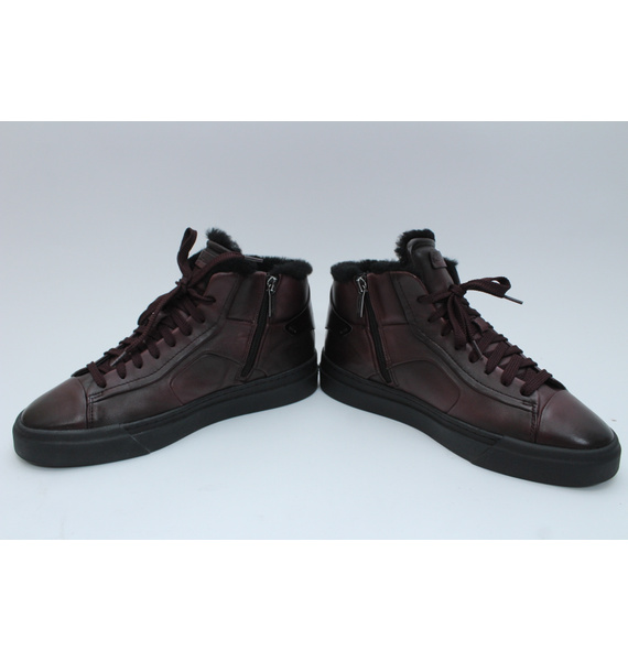 Кроссовки • Santoni • Бордовый