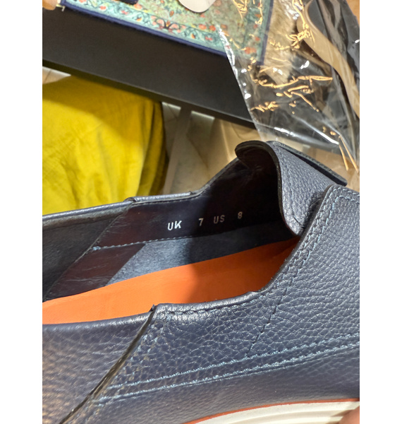 Мокасины • Santoni • Темно-синий