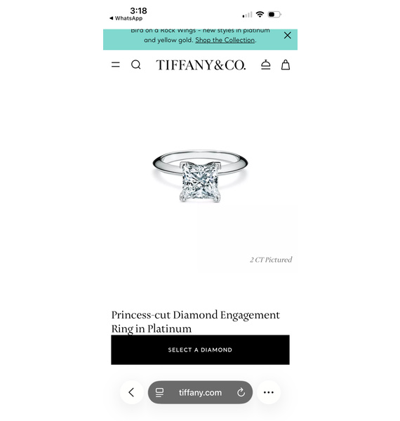 Кольцо • Tiffany & Co. • Бирюзовый