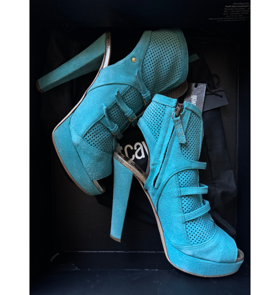 Ботильоны • Just Cavalli • Бирюзовый