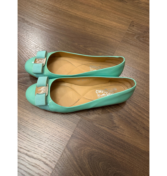 Балетки • Salvatore Ferragamo • Бирюзовый