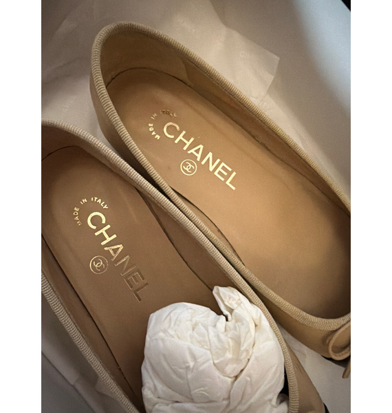 Балетки • Chanel • Бежевый