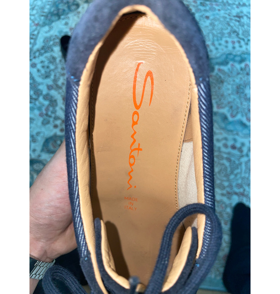 Кроссовки • Santoni • Темно-синий