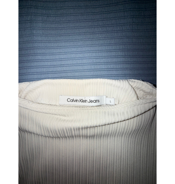 Лонгслив • Calvin Klein Jeans • Кремовый