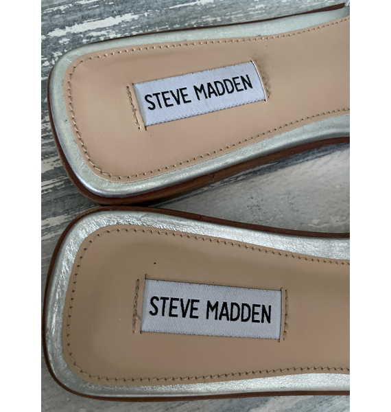 Шлепанцы • Steve Madden • Серебряный