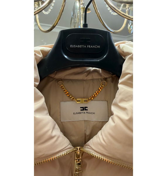 Пуховик • Elisabetta Franchi • Молочный