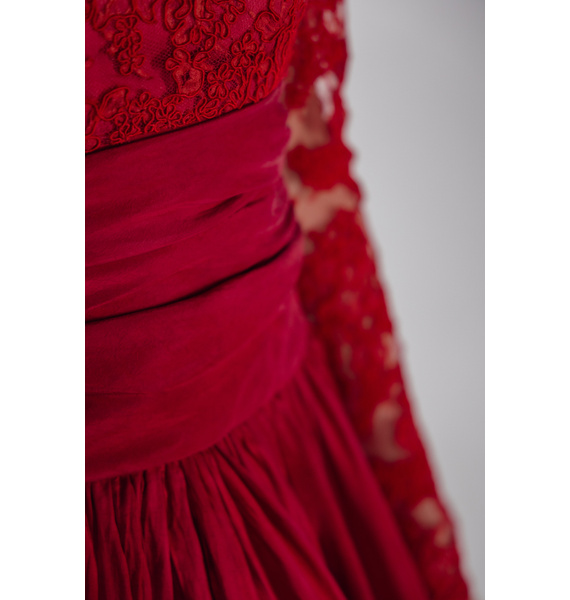 Платье • Marchesa • Бордовый