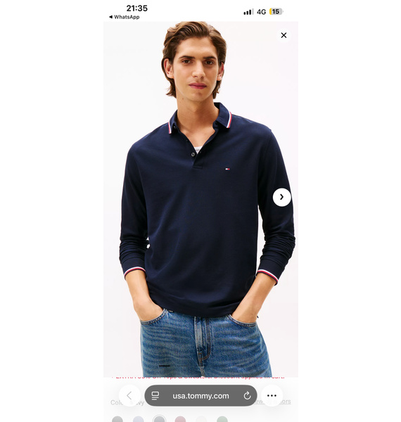 Лонгслив • Tommy Hilfiger • Темно-синий