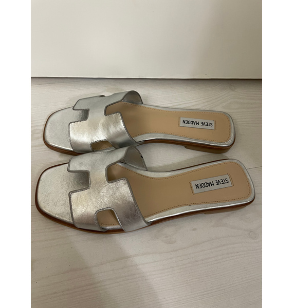 Шлепанцы • Steve Madden • Серебряный