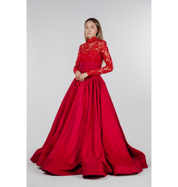 Платье • Marchesa • Бордовый