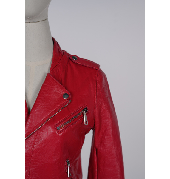 Кожаная куртка • Maje • Красный
