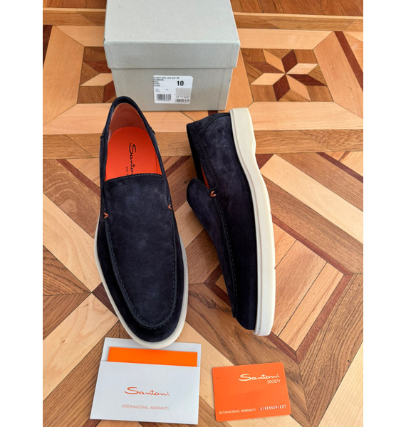 Лоферы • Santoni • Синий