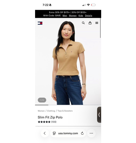 Поло • Tommy Hilfiger • Горчичный