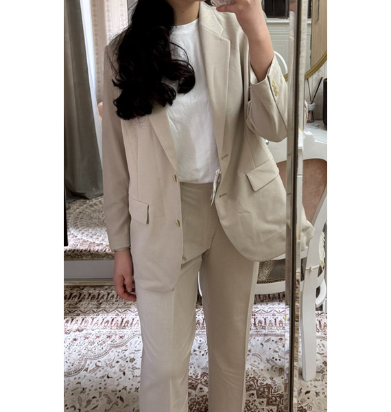 Пиджак • UNIQLO • Бежевый