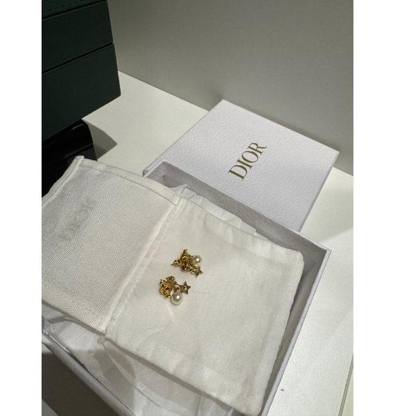 Серьги • Christian Dior • Бежевый