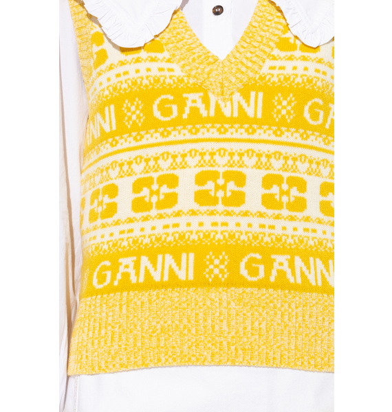 Жилет • GANNI • Желтый