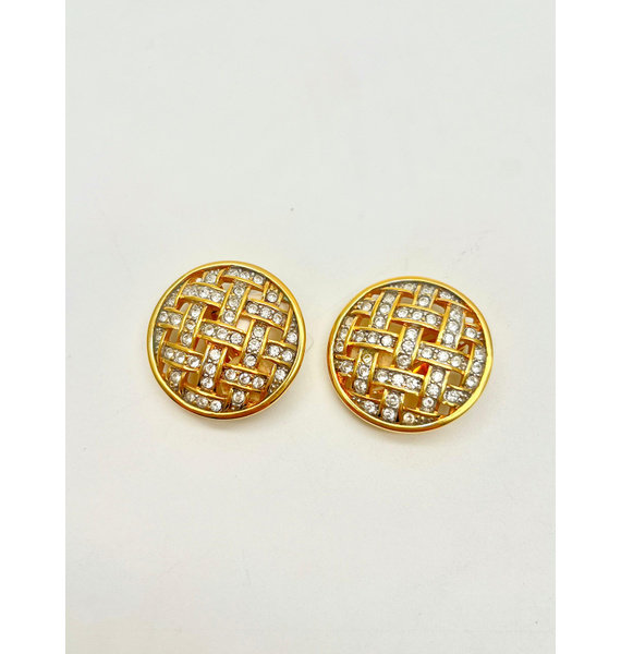 Клипсы • Swarovski • Золотой