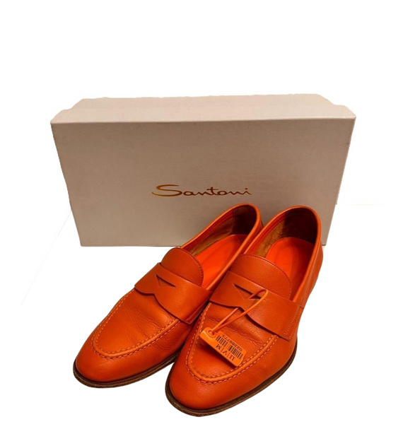 Лоферы • Santoni • Оранжевый