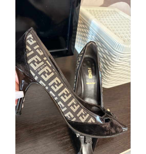 Лодочки • Fendi • Коричневый