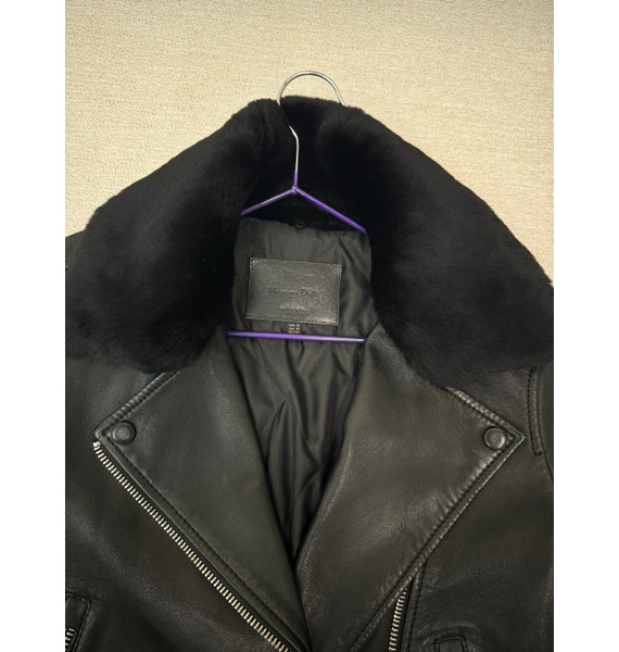 Кожаная куртка • Massimo Dutti • Черный