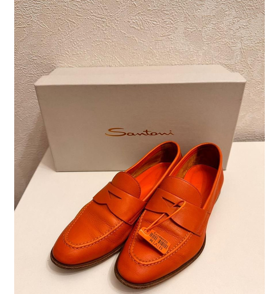 Лоферы • Santoni • Оранжевый