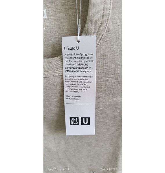 Футболка • UNIQLO • Бежевый
