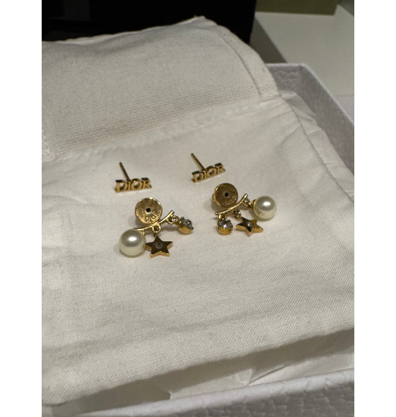 Серьги • Christian Dior • Бежевый