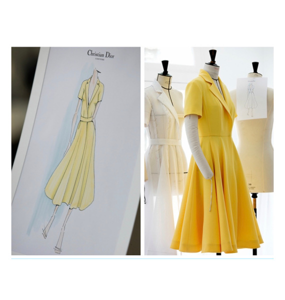 Платье • Christian Dior • Желтый
