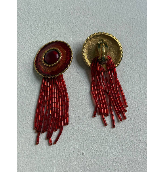 Клипсы • Vintage • Красный