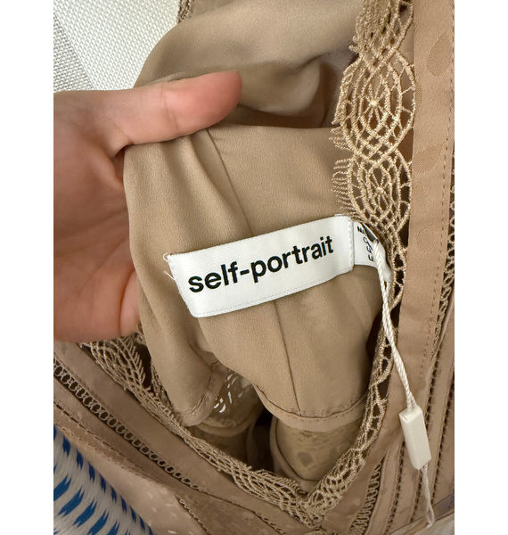 Платье • Self-Portrait • Бежевый