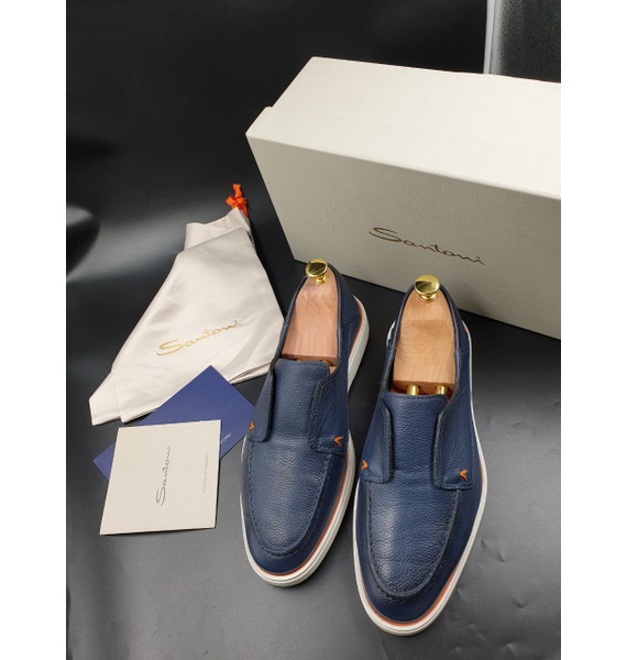 Мокасины • Santoni • Темно-синий