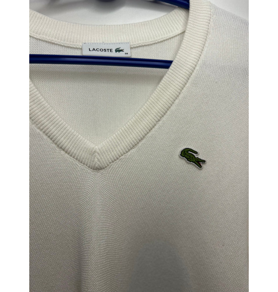 Пуловер • Lacoste • Молочный