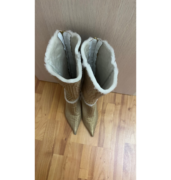 Сапоги • Casadei • Золотой