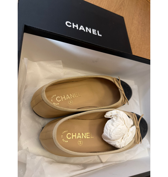 Балетки • Chanel • Бежевый